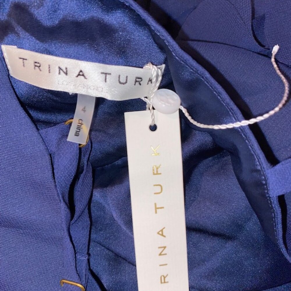NWT Trina Turk Carolina Circular Applique Midi-Dress - Indigo (Women's Size 4) - Picture 8 of 9